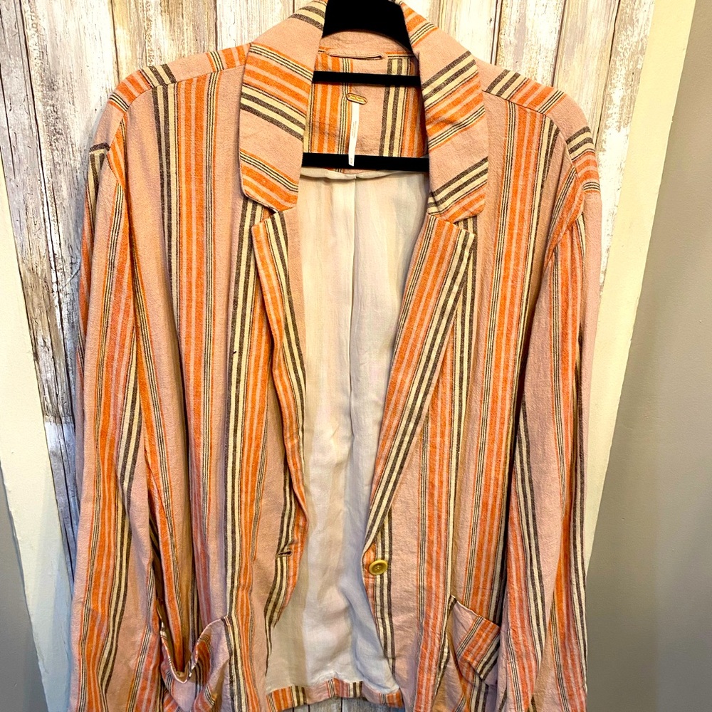 Strawberry combo blazer by Free People